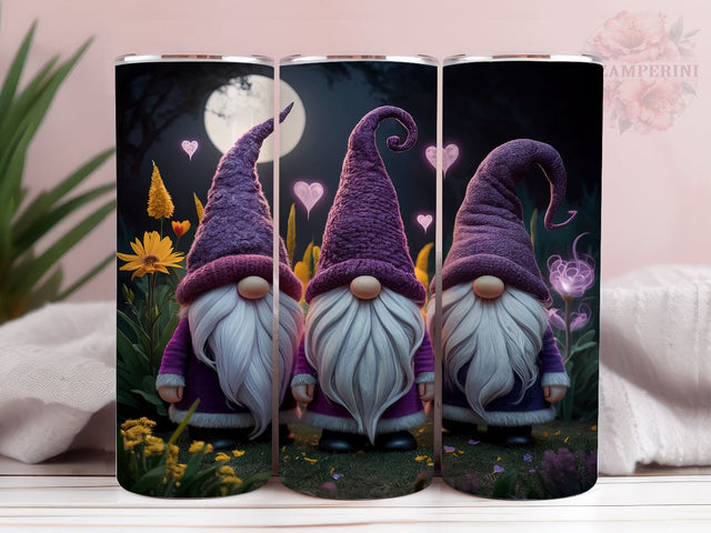 Purple Gnome 20oz Tumbler Wrap PNG, Gnome Tumbler Png, Straight & Tapered Tumbler Wrap, Instant Digital Download Sublimation Li Zamperini 