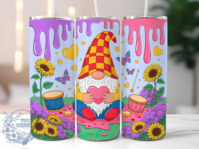 Purple Gnome Mardi Gras Tumbler, Carnival Gnome Wrap, Festive Party Cup, 20oz Sublimation Wrap, New Orleans Celebration Tumbler, Cute Gnome Design Cup, Colorful Mardi Gras Wrap Sublimation ToriDesigns 