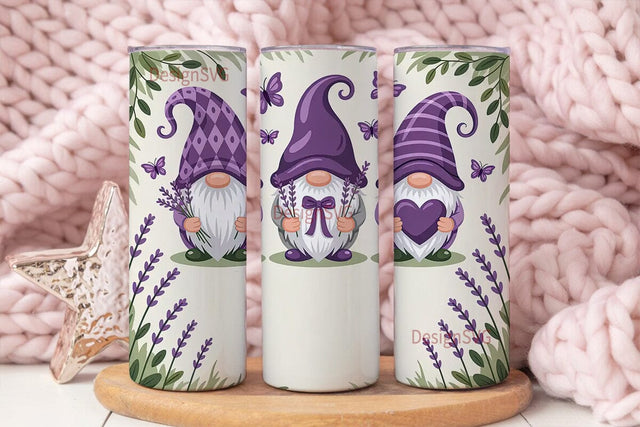 Purple Gnomes 20oz Tumbler Wrap Sublimation DesignSVG 