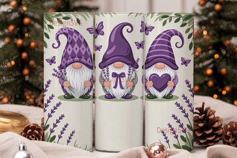Purple Gnomes 20oz Tumbler Wrap Sublimation DesignSVG 
