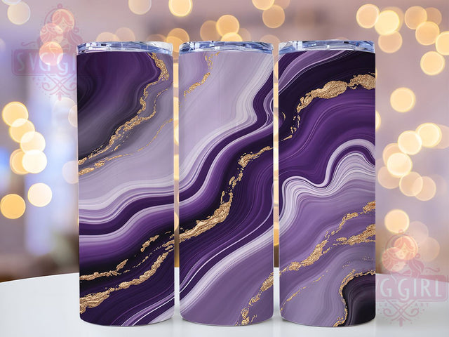 Purple Gold Marble Luxe Tumbler, Elegant Stone Wrap, 20oz Tumbler Sublimation, Luxe Marble Texture Design, Glam Rock Sublimation, Royal Glitter Tumbler, Chic Crystal Vein Wrap Sublimation SvggirlplusArt 