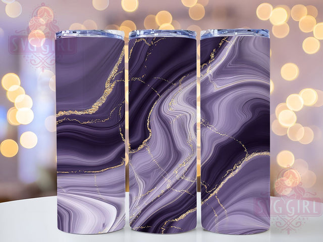 Purple Gold Marble Luxe Tumbler, Elegant Stone Wrap, 20oz Tumbler Sublimation, Luxe Marble Texture Design, Glam Rock Sublimation, Royal Glitter Tumbler, Chic Crystal Vein Wrap Sublimation SvggirlplusArt 