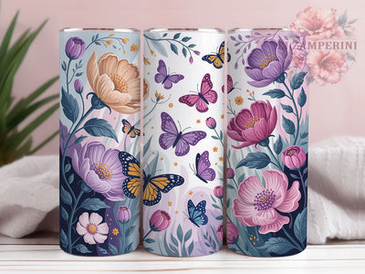 Purple Gold Watercolor Butterfly 20oz Tumbler, Gold Floral Cup Wrap, Elegant Butterfly Design, Sublimation Tumbler Wrap, 20Oz Tumbler Design, Artistic Watercolor Cup, Stylish Purple Gold Butterfly Wrap Sublimation Li Zamperini 
