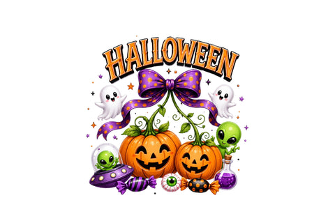 Purple Halloween Pumpkins PNG Clipart Sublimation SVGArt 