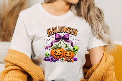 Purple Halloween Pumpkins PNG Clipart Sublimation SVGArt 