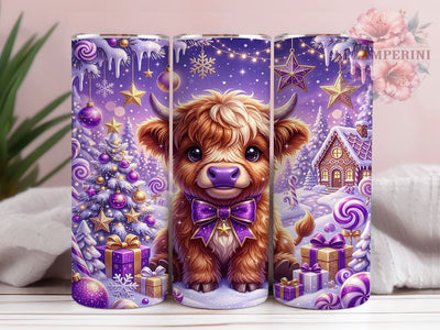 Purple Highland Cow 20oz Tumbler, Purple Highland Cow, Highland Cow Tumbler, Purple Cow Tumbler, Highland Cow PNG, Purple Highland PNG, 20oz Tumbler Wrap, Cow Tumbler Wrap Sublimation Li Zamperini 