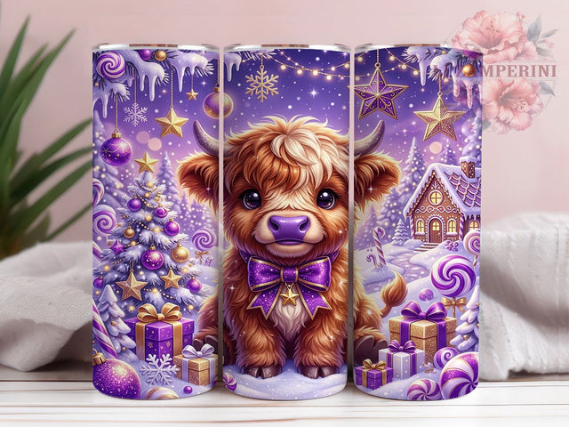 Purple Highland Cow 20oz Tumbler, Purple Highland Cow, Highland Cow Tumbler, Purple Cow Tumbler, Highland Cow PNG, Purple Highland PNG, 20oz Tumbler Wrap, Cow Tumbler Wrap Sublimation Li Zamperini 