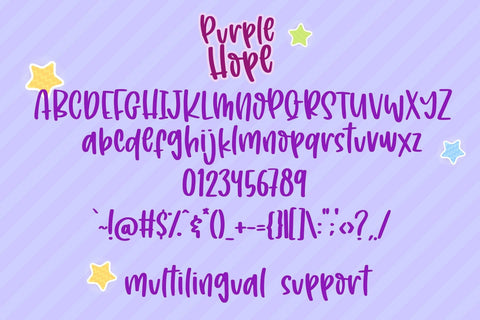 Purple Hope Font Dm Letter Studio 