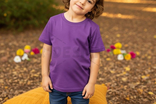 Purple kids t-shirt mockup design Mock Up Photo Designangry 