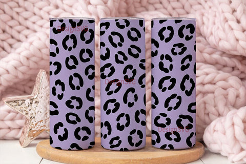 Purple Leopard 20oz Tumbler Wrap Sublimation DesignSVG 