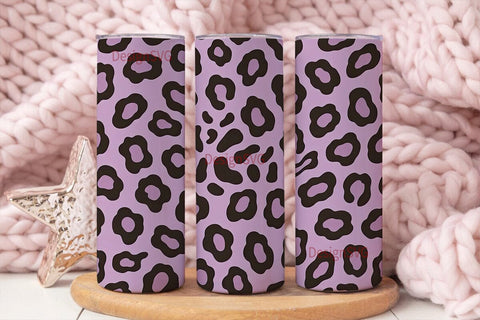 Purple Leopard 20oz Tumbler Wrap Sublimation DesignSVG 
