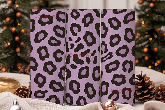 Purple Leopard 20oz Tumbler Wrap Sublimation DesignSVG 