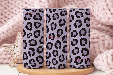 Purple Leopard 20oz Tumbler Wrap Sublimation DesignSVG 