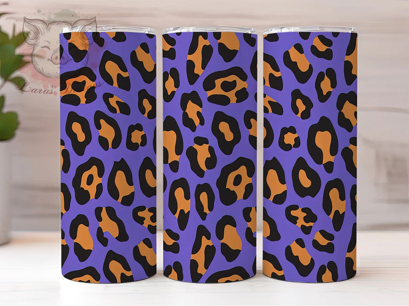 Purple Leopard Animal Print Tumbler Wrap, Animal Print Wrap, 20oz Sublimation Wrap, Wild Leopard Cup, Glam Purple Tumbler, Cheetah Print Design, Trendy Animal Print Sublimation Lara' s Designs 