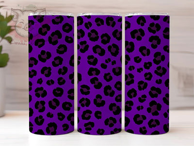 Purple Leopard Animal Print Tumbler Wrap, Animal Print Wrap, 20oz Sublimation Wrap, Wild Leopard Cup, Glam Purple Tumbler, Cheetah Print Design, Trendy Animal Print Sublimation Lara' s Designs 