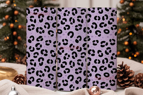 Purple Leopard Print 20oz Tumbler Wrap Sublimation DesignSVG 