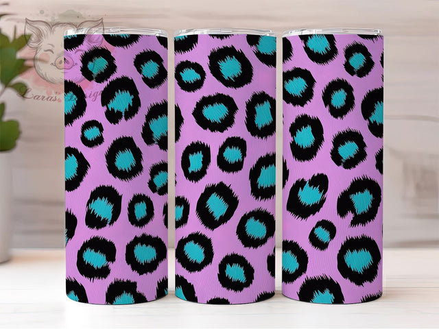 Purple Leopard Print Tumbler, Cheetah Purple, Animal Print, Purple Tumbler, Bold Pattern, 20oz Tumbler, Sublimation Design Sublimation Lara' s Designs 