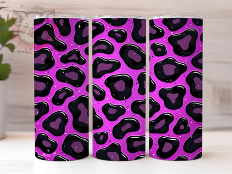 Purple Leopard, Purple Cheetah, Leopard Print Tumbler, Cheetah Print Design, 20oz Tumbler Wrap, Animal Print Tumbler, Custom Sublimation Tumbler Sublimation Lara' s Designs 