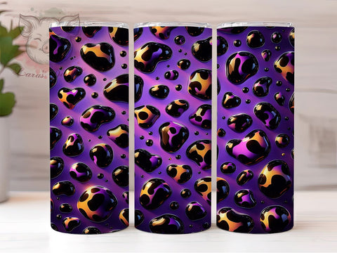 Purple Leopard, Purple Cheetah, Leopard Print Tumbler, Cheetah Print Design, 20oz Tumbler Wrap, Animal Print Tumbler, Custom Sublimation Tumbler Sublimation Lara' s Designs 