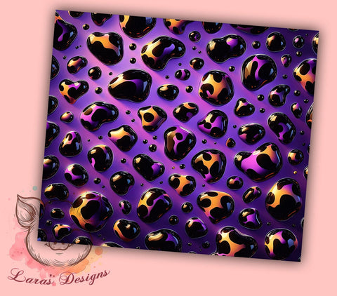 Purple Leopard, Purple Cheetah, Leopard Print Tumbler, Cheetah Print Design, 20oz Tumbler Wrap, Animal Print Tumbler, Custom Sublimation Tumbler Sublimation Lara' s Designs 