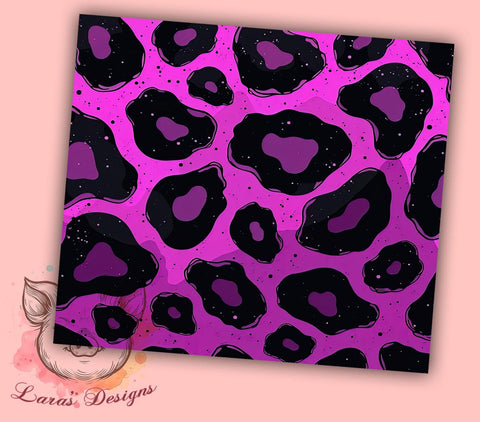 Purple Leopard, Purple Cheetah, Leopard Print Tumbler, Cheetah Print Design, 20oz Tumbler Wrap, Animal Print Tumbler, Custom Sublimation Tumbler Sublimation Lara' s Designs 