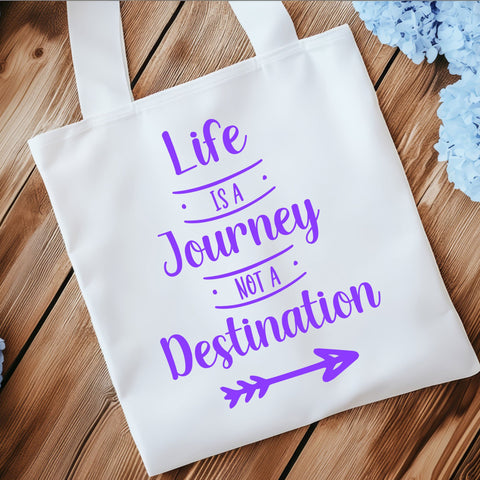 Purple Life is a Journey SVG | Inspirational Quote PNG | Motivational Saying Cut File for Shirts, Mugs, Signs | Commercial Use SVG Paige Cole Studio 