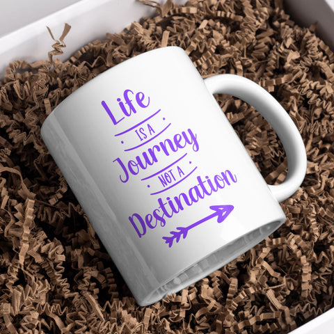 Purple Life is a Journey SVG | Inspirational Quote PNG | Motivational Saying Cut File for Shirts, Mugs, Signs | Commercial Use SVG Paige Cole Studio 