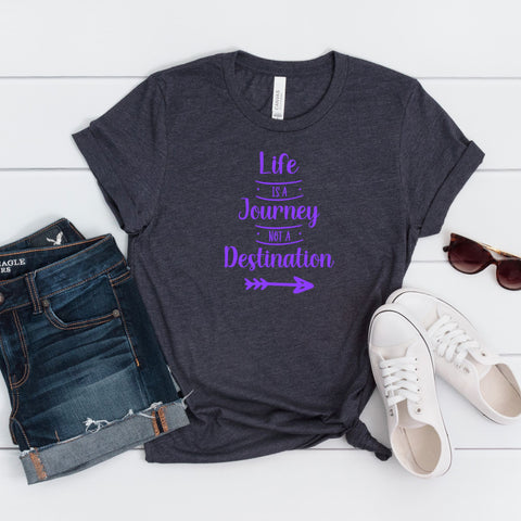 Purple Life is a Journey SVG | Inspirational Quote PNG | Motivational Saying Cut File for Shirts, Mugs, Signs | Commercial Use SVG Paige Cole Studio 