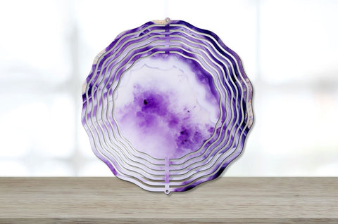 Purple Marble Agate Coaster Wind Spinner Bundle Sublimation Regulrcrative 