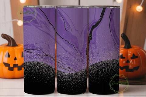 Purple Marble Glitter 20oz Tumbler Wrap Sublimation PixelChick 
