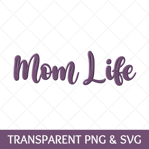 Purple Mom Life SVG | Mom PNG SVG Paige Cole Studio 