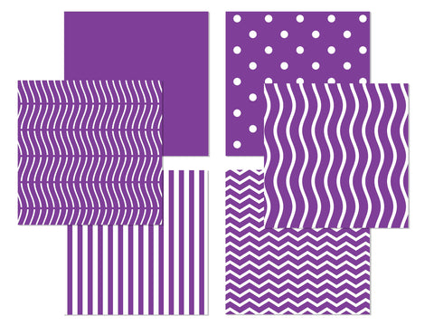 Purple Patterns Digital Paper pack Digital Pattern LKM DigiDesigns 
