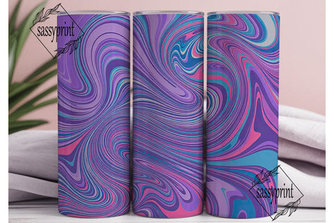 Purple Pink Blue Swirl Tumbler Wrap PNG Sublimation sassyprint 