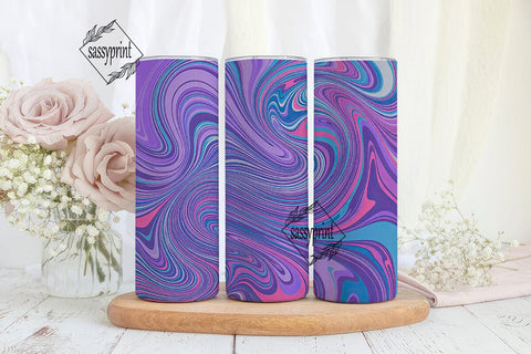 Purple Pink Blue Swirl Tumbler Wrap PNG Sublimation sassyprint 