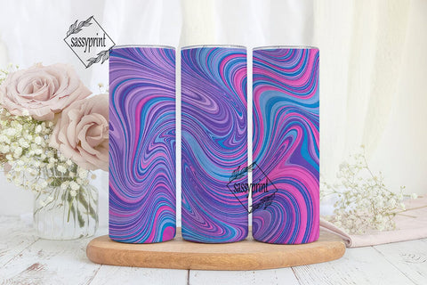 Purple Pink Blue Swirl Tumbler Wrap PNG Sublimation sassyprint 