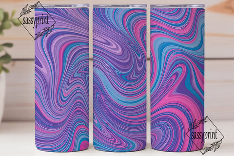 Purple Pink Blue Swirl Tumbler Wrap PNG Sublimation sassyprint 