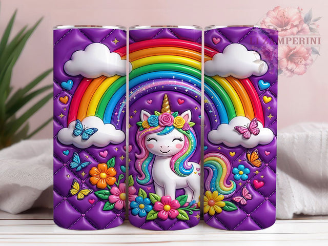 Purple Rainbow Unicorn 20oz Tumbler, Purple Rainbow Unicorn, Rainbow Unicorn, Purple Unicorn, Unicorn Tumbler, 20oz Tumbler, Rainbow Tumbler, Tumbler Wrap Sublimation Li Zamperini 