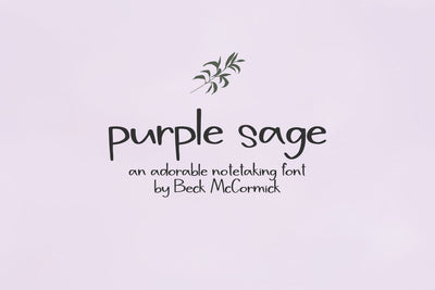 Purple Sage Sans Font Beck McCormick 