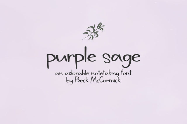 Purple Sage Sans Font Beck McCormick 