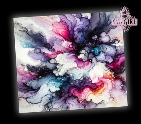 Purple Shades Of Acrylic Pouring Marble Effect 20oz Tumbler Wrap Sublimation Design, Straight Tapered Tumbler Wrap, Marble Effect Tumbler Png, Instant Digital Download Sublimation SvggirlplusArt 