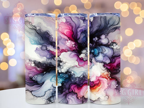 Purple Shades Of Acrylic Pouring Marble Effect 20oz Tumbler Wrap Sublimation Design, Straight Tapered Tumbler Wrap, Marble Effect Tumbler Png, Instant Digital Download Sublimation SvggirlplusArt 