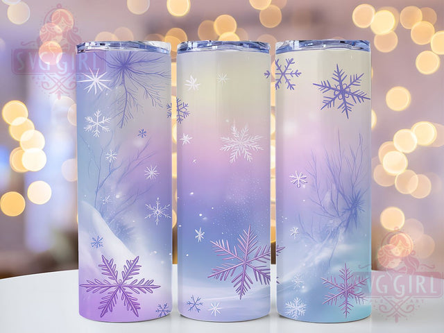 Purple Snowflake Christmas Tumbler, Festive Holiday Sublimation Design, Winter Snowflake Christmas Art, 20oz Holiday Tumbler, Whimsical Winter Mug, Elegant Purple Cup, Sparkly Snowflake Wrap Sublimation SvggirlplusArt 