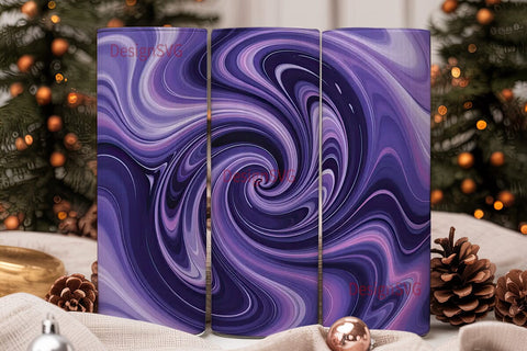 Purple Swirl Abstract 20oz Tumbler Wrap Sublimation DesignSVG 