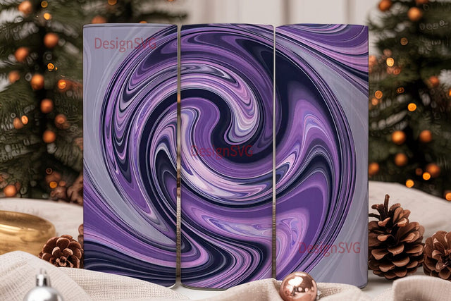 Purple Swirl Abstract 20oz Tumbler Wrap Sublimation DesignSVG 
