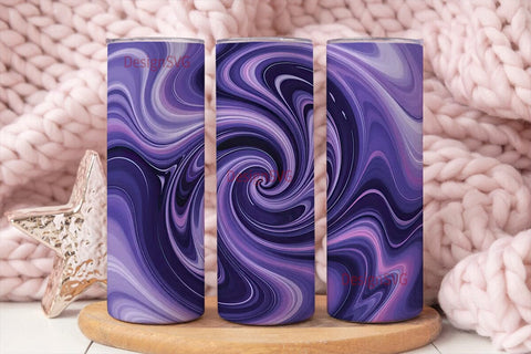 Purple Swirl Abstract 20oz Tumbler Wrap Sublimation DesignSVG 