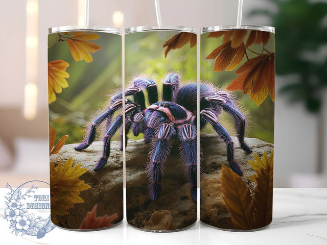 Purple Tarantula 20oz Tumbler, Colombian Purple Bloom PNG, Exotic Spider Sublimation Design, 20oz Tarantula Wrap, Vibrant Spider PNG, Nature Inspired Tumbler, Artistic Tarantula Sublimation Sublimation ToriDesigns 