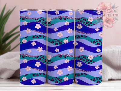 Purple Teal Leopard 20oz Tumbler, Leopard Print, Purple Aesthetic, Teal Design, Bold Style, Trendy Charm, 20oz Wrap, Sublimation Tumbler Sublimation Li Zamperini 