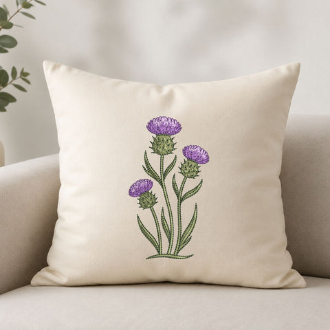 Purple Thistle Flower Machine Embroidery Design – Botanical Wildflower Embroidery File Embroidery/Applique DESIGNS PatternFeed8 
