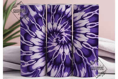 Purple Tie Dye Abstract 20oz Tumbler Sublimation sassyprint 