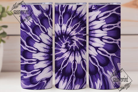 Purple Tie Dye Abstract 20oz Tumbler Sublimation sassyprint 